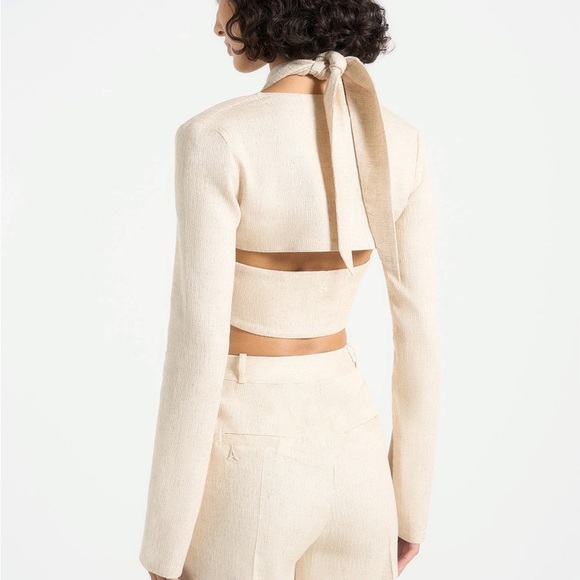 Manière De Voir- Wendy Linen Crossover Top and Bolero Shrug NWT - Picture 2 of 6